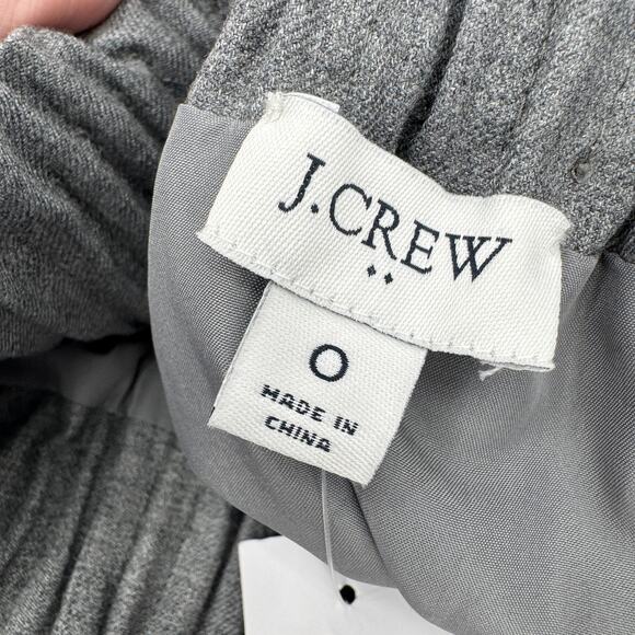 J Crew Skirt Womens 0 Gray Wool Blend Sidewalk Style Lined + Pockets Preppy NEW - Picture 7 of 11